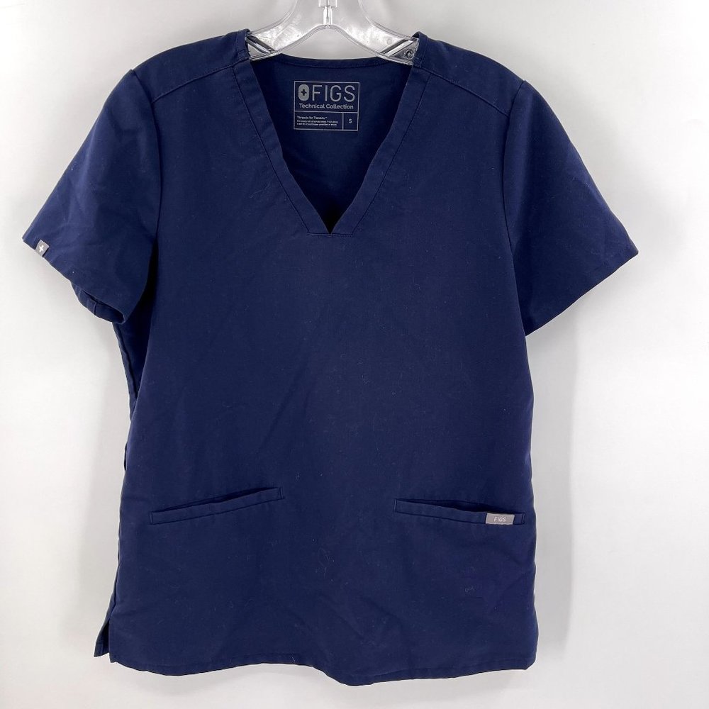 Figs Navy Women's Casma Scrub Top